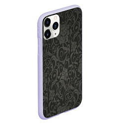Чехол iPhone 11 Pro матовый The dark flowers, цвет: 3D-светло-сиреневый — фото 2