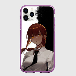 Чехол iPhone 11 Pro матовый Демон контроля - Chainsaw man, цвет: 3D-фиолетовый