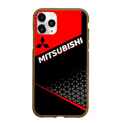 Чехол iPhone 11 Pro матовый Mitsubishi - Красная униформа, цвет: 3D-коричневый