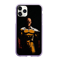 Чехол iPhone 11 Pro матовый One Punch-Man - человек-кулак, цвет: 3D-светло-сиреневый