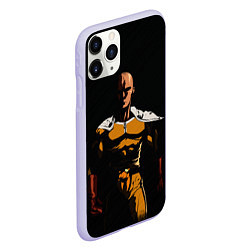 Чехол iPhone 11 Pro матовый One Punch-Man - человек-кулак, цвет: 3D-светло-сиреневый — фото 2