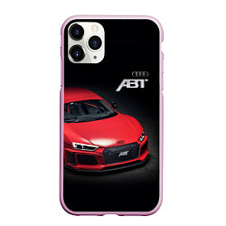 Чехол iPhone 11 Pro матовый Audi quattro ABT autotuning, цвет: 3D-розовый