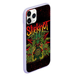 Чехол iPhone 11 Pro матовый Slipknot satan, цвет: 3D-светло-сиреневый — фото 2