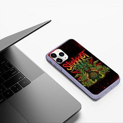 Чехол iPhone 11 Pro матовый Slipknot satan, цвет: 3D-светло-сиреневый — фото 2