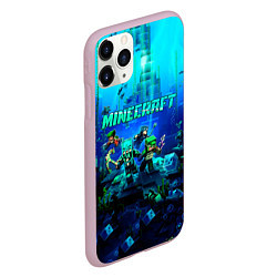 Чехол iPhone 11 Pro матовый Minecraft water, цвет: 3D-розовый — фото 2