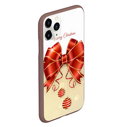 Чехол iPhone 11 Pro матовый Подарочный бант с лентой, цвет: 3D-коричневый — фото 2