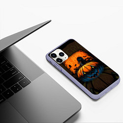 Чехол iPhone 11 Pro матовый Scary Halloween Хэллоуин, цвет: 3D-светло-сиреневый — фото 2