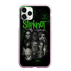 Чехол iPhone 11 Pro матовый Slipknot, цвет: 3D-розовый