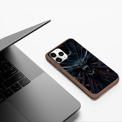 Чехол iPhone 11 Pro матовый Scream alien monster, цвет: 3D-коричневый — фото 2