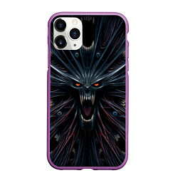 Чехол iPhone 11 Pro матовый Scream alien monster, цвет: 3D-фиолетовый