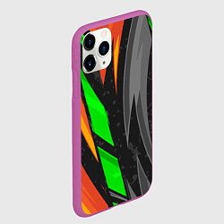 Чехол iPhone 11 Pro матовый Абстракция, цвет: 3D-фиолетовый — фото 2