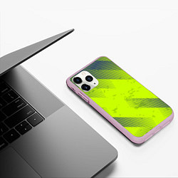 Чехол iPhone 11 Pro матовый Green sport style, цвет: 3D-розовый — фото 2