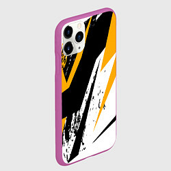 Чехол iPhone 11 Pro матовый Гоночная абстракция, цвет: 3D-фиолетовый — фото 2