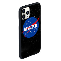 Чехол iPhone 11 Pro матовый Марк Наса космос, цвет: 3D-черный — фото 2