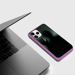 Чехол iPhone 11 Pro матовый Хэллоуин - тень призрака, цвет: 3D-фиолетовый — фото 2