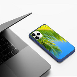 Чехол iPhone 11 Pro матовый Пальма у неба, цвет: 3D-тёмно-синий — фото 2