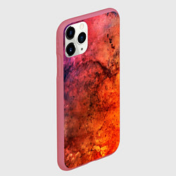 Чехол iPhone 11 Pro матовый Corrosion, цвет: 3D-малиновый — фото 2