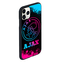 Чехол iPhone 11 Pro матовый Ajax - neon gradient, цвет: 3D-черный — фото 2