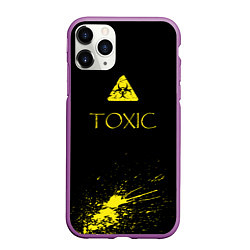 Чехол iPhone 11 Pro матовый TOXIC - Биологическая опасность, цвет: 3D-фиолетовый