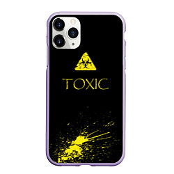 Чехол iPhone 11 Pro матовый TOXIC - Биологическая опасность, цвет: 3D-светло-сиреневый