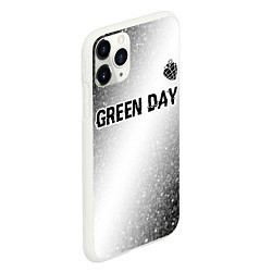 Чехол iPhone 11 Pro матовый Green Day glitch на светлом фоне: символ сверху, цвет: 3D-белый — фото 2