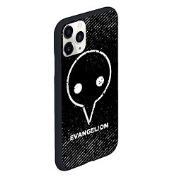 Чехол iPhone 11 Pro матовый Evangelion с потертостями на темном фоне, цвет: 3D-черный — фото 2