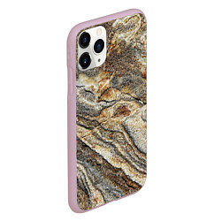 Чехол iPhone 11 Pro матовый Камень stone, цвет: 3D-розовый — фото 2