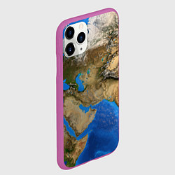 Чехол iPhone 11 Pro матовый Земля с высоты, цвет: 3D-фиолетовый — фото 2
