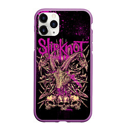 Чехол iPhone 11 Pro матовый Slipknot pink, цвет: 3D-фиолетовый