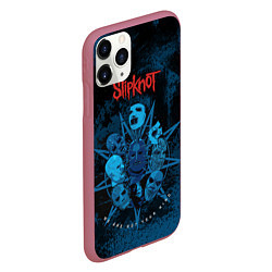 Чехол iPhone 11 Pro матовый Slipknot blue, цвет: 3D-малиновый — фото 2