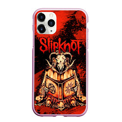 Чехол iPhone 11 Pro матовый Slipknot - баран, цвет: 3D-розовый