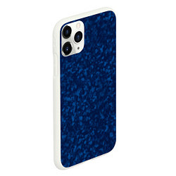 Чехол iPhone 11 Pro матовый Текстура синие хлопья, цвет: 3D-белый — фото 2
