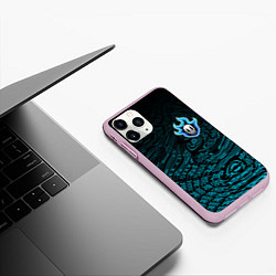 Чехол iPhone 11 Pro матовый Знак черепа - Блич, цвет: 3D-розовый — фото 2