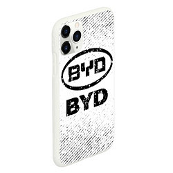 Чехол iPhone 11 Pro матовый BYD с потертостями на светлом фоне, цвет: 3D-белый — фото 2