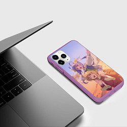 Чехол iPhone 11 Pro матовый Каэдэ и Рэнгэ - Каэдэ Кагаяма, Kaede Kagayama, цвет: 3D-фиолетовый — фото 2