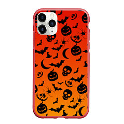 Чехол iPhone 11 Pro матовый НАСТРОЕНИЕ Halloween, цвет: 3D-красный