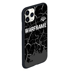 Чехол iPhone 11 Pro матовый Warframe glitch на темном фоне: символ сверху, цвет: 3D-черный — фото 2