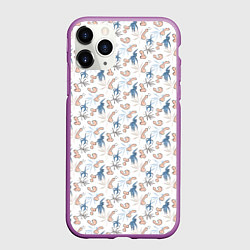 Чехол iPhone 11 Pro матовый Пенис и растения, цвет: 3D-фиолетовый