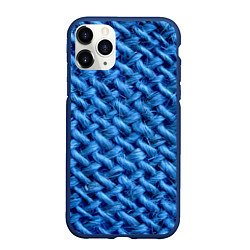 Чехол iPhone 11 Pro матовый Грубая вязка - Fashion 2099, цвет: 3D-тёмно-синий