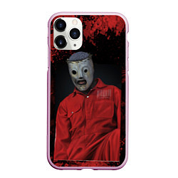 Чехол iPhone 11 Pro матовый Slipknot red & black, цвет: 3D-розовый