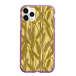 Чехол iPhone 11 Pro матовый Винтажные колоски пшеницы