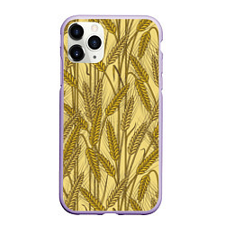 Чехол iPhone 11 Pro матовый Винтажные колоски пшеницы, цвет: 3D-светло-сиреневый