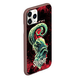 Чехол iPhone 11 Pro матовый Slipknot - козел, цвет: 3D-коричневый — фото 2