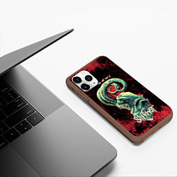 Чехол iPhone 11 Pro матовый Slipknot - козел, цвет: 3D-коричневый — фото 2