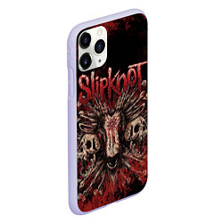 Чехол iPhone 11 Pro матовый Horror Slipknot, цвет: 3D-светло-сиреневый — фото 2