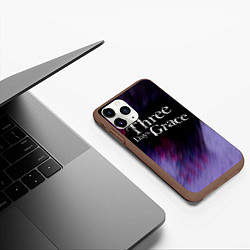 Чехол iPhone 11 Pro матовый Three Days Grace lilac, цвет: 3D-коричневый — фото 2