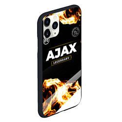 Чехол iPhone 11 Pro матовый Ajax legendary sport fire, цвет: 3D-черный — фото 2