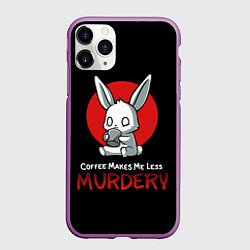Чехол iPhone 11 Pro матовый Coffee makes me less, цвет: 3D-фиолетовый