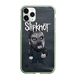 Чехол iPhone 11 Pro матовый Dark Slipknot, цвет: 3D-салатовый