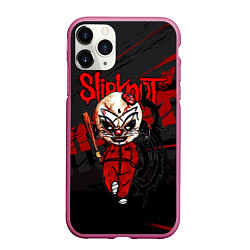 Чехол iPhone 11 Pro матовый Slipknot bloody, цвет: 3D-малиновый